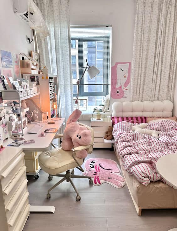 Charming Pink Study Haven