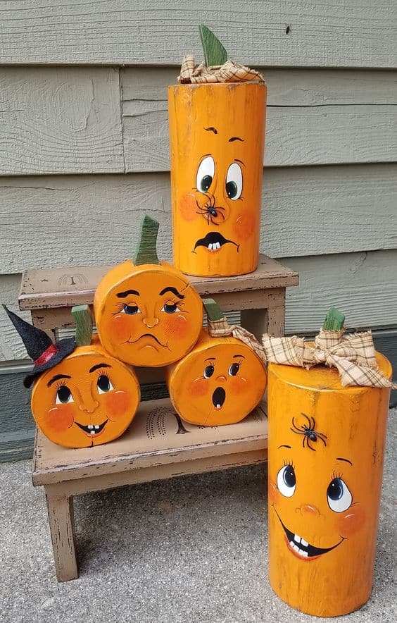 Adorable Pumpkin Tree Trunk