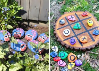 22 Painted Pebble Garden Decor Ideas