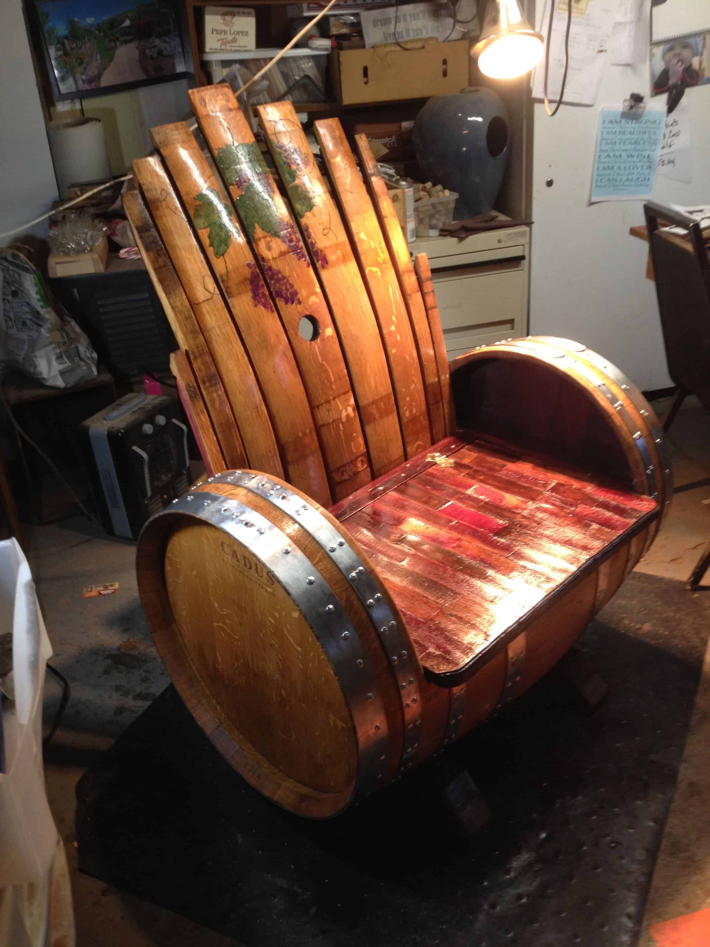 Rustic Barrel Lounge Chair