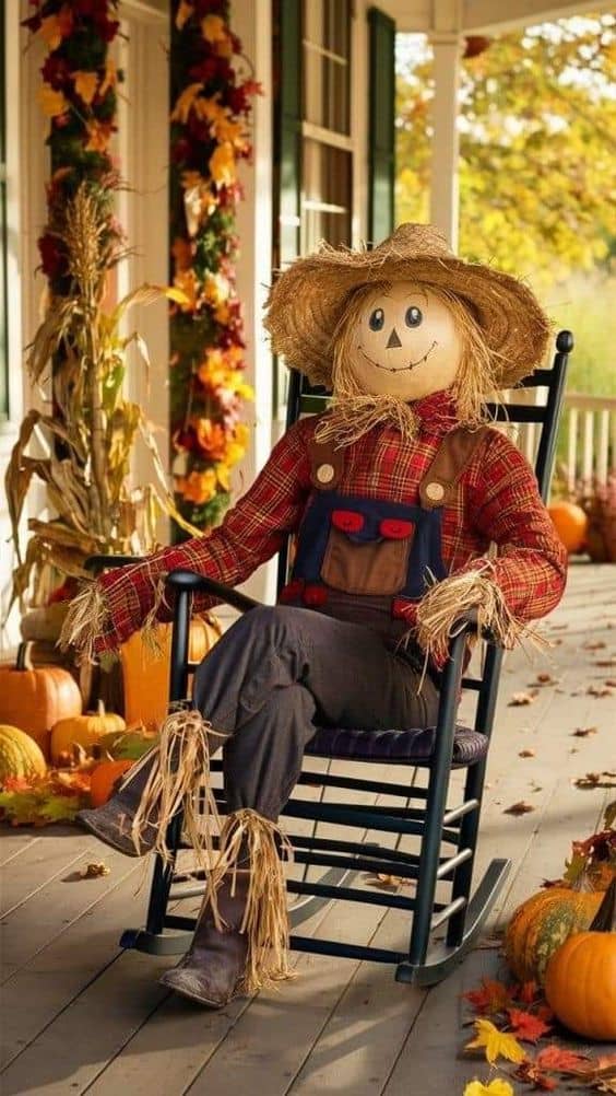 DIY Scarecrow Porch Decor 