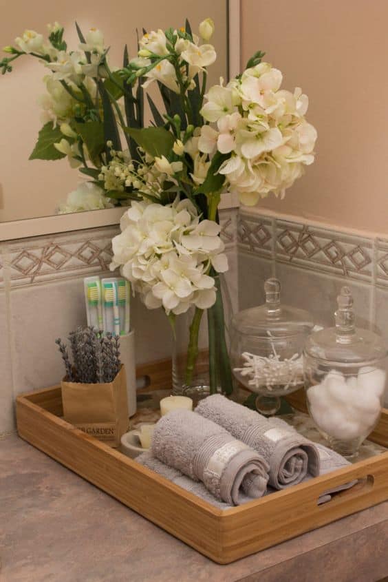 Elegant Floral Vanity Organization