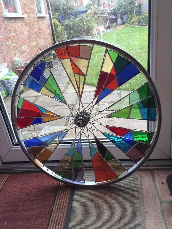 Stunning Stained Glass Wheel