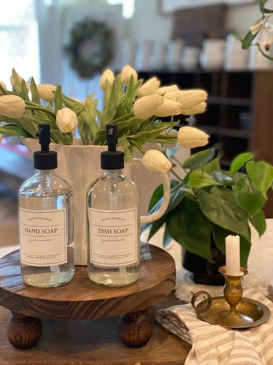 Elegant Floral Soap Station