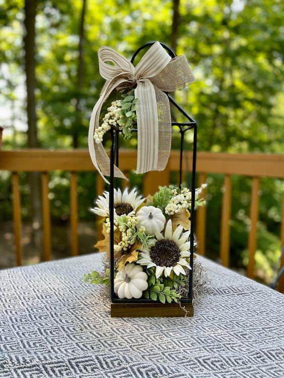 Elegant White Harvest Lantern