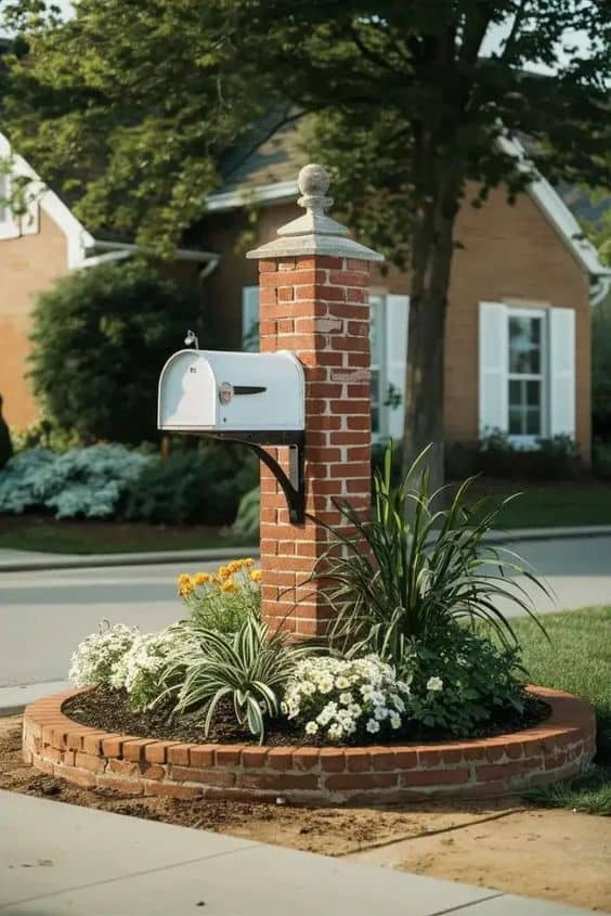 Classic Brick Mailbox Display