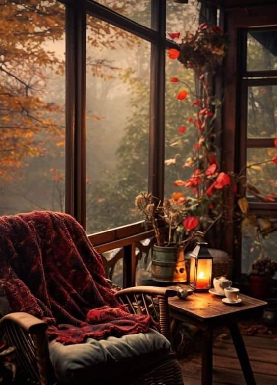 Vintage Lantern-Lit Fall Reading Escape