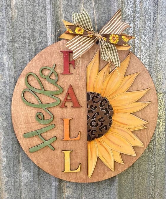 Bright Sunflower Fall Welcome