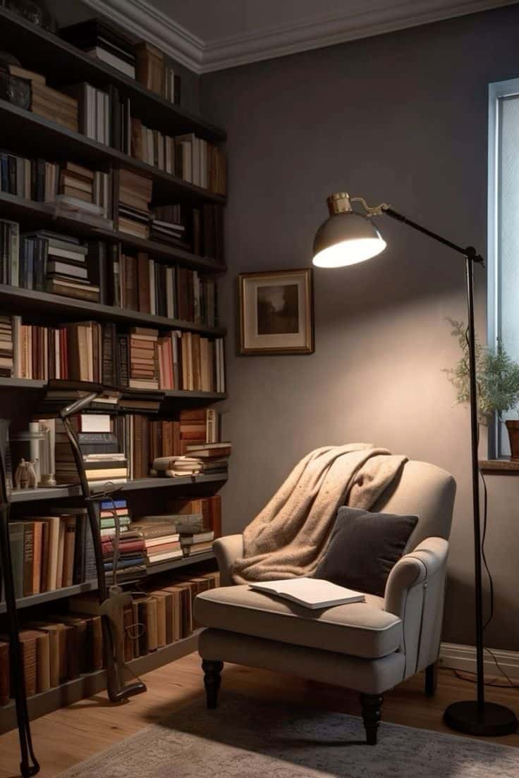 Simple and Serene Fall Reading Corner Sanctuary