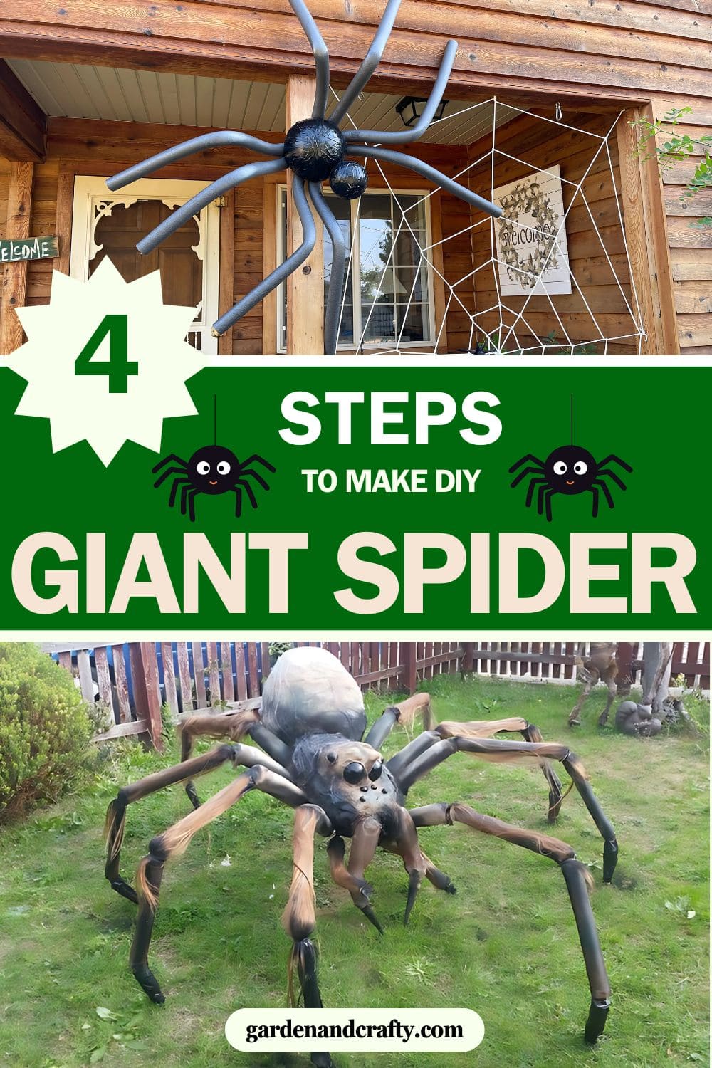 4 Simple Steps to Make DIY Giant Spider