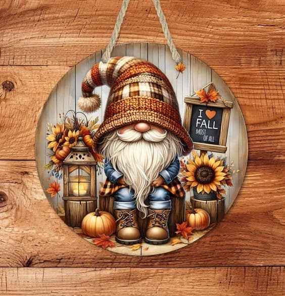 Cozy Autumn Gnome Charm