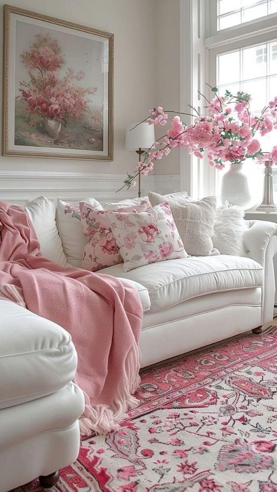 Dreamy Pink Living Room Bliss