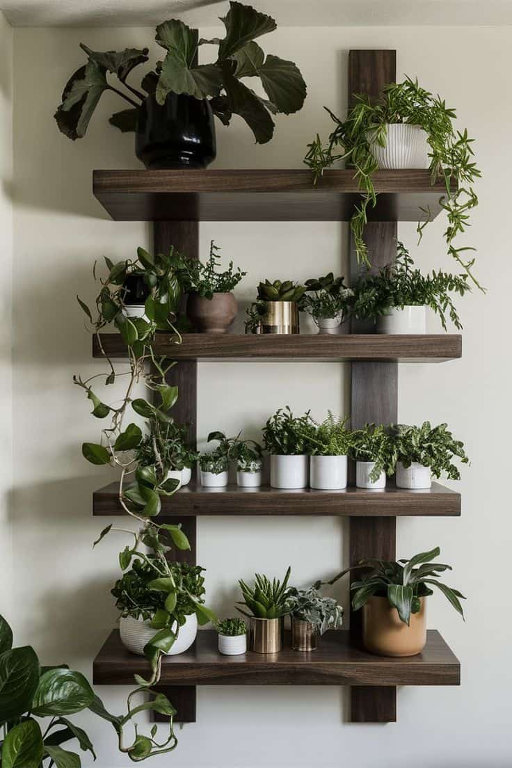 Minimalist Wooden Tiered Shelf