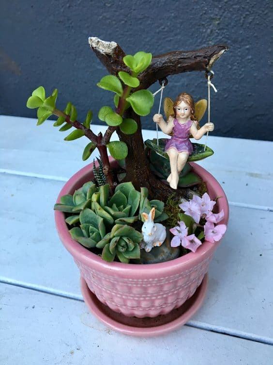 Fairy Swing Teacup Garden