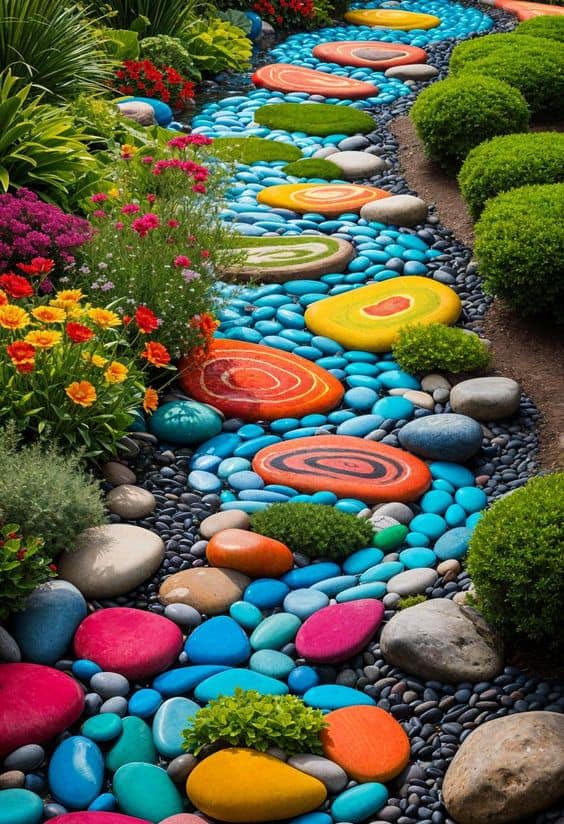 Vivid Dreamscape Stone Path