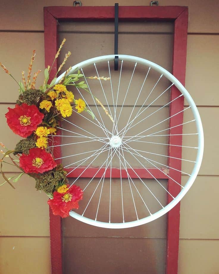 Charming Floral Wheel Wreath