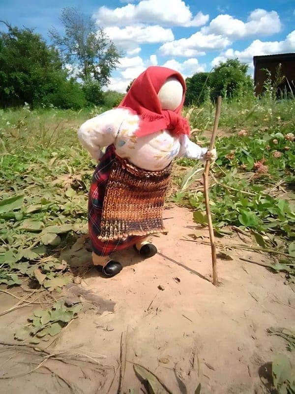 Adorable Granny Scarecrow