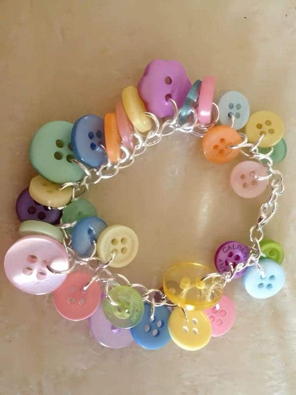 Pastel Button Charm Bracelet