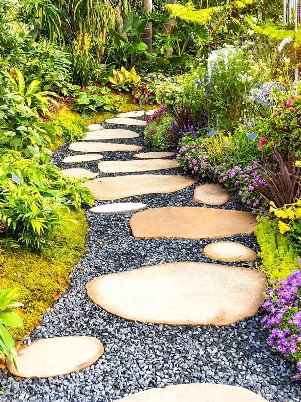 Bright Organic Stone Pathway