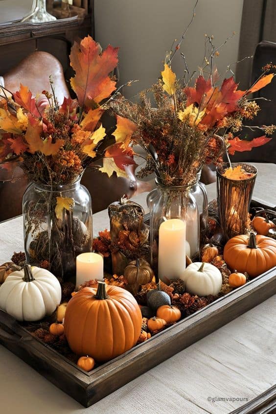 Autumn Harvest Tray Decor