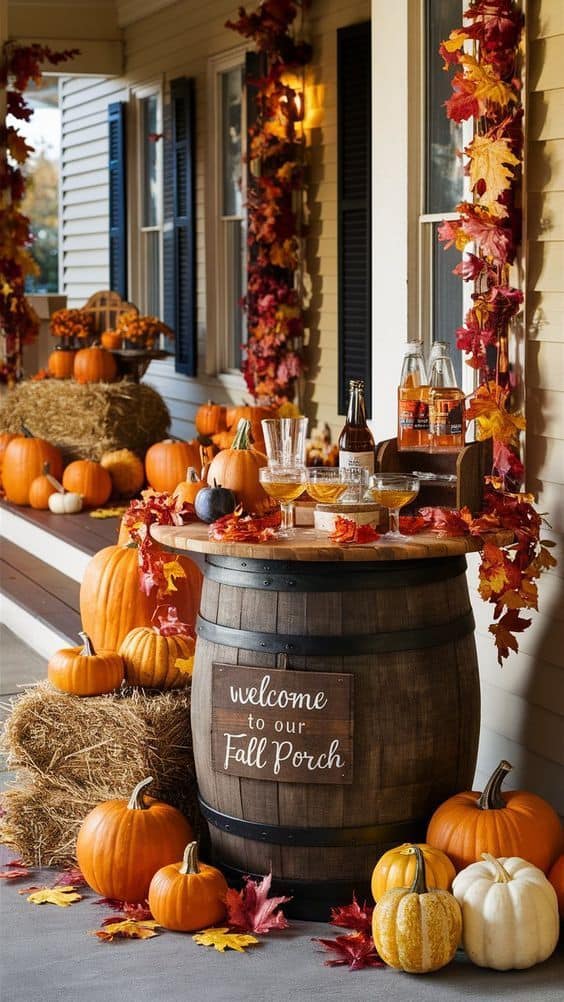 Festive Autumn Gathering Porch