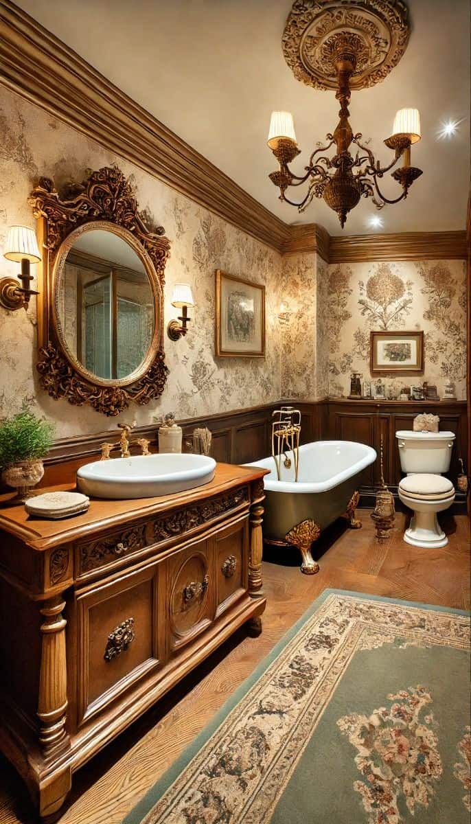 Lavish Vintage Bathroom