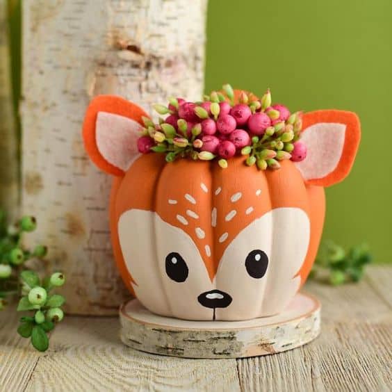 Adorable Woodland Creature Pumpkin