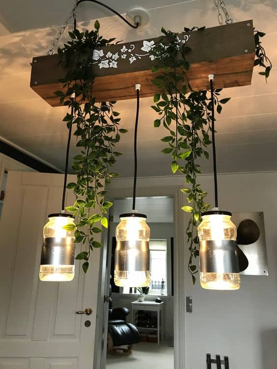 How to Make DIY Cascading Plant Chandelier for Just Under $50