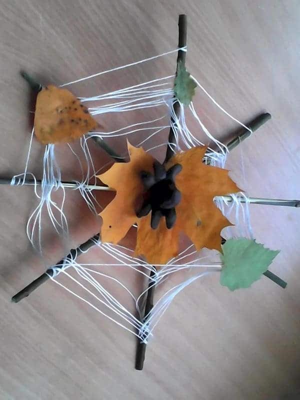 Rustic Fall Spiderweb Craft