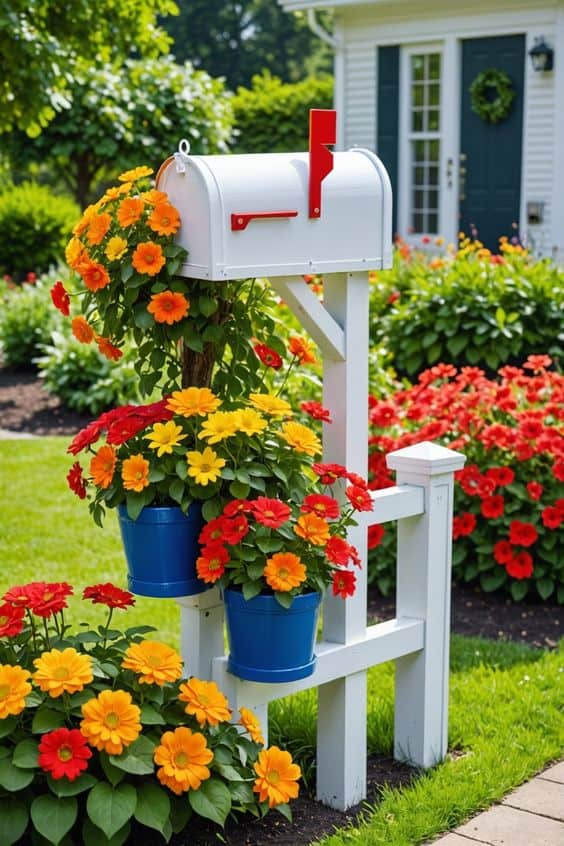 Vibrant Floral Mailbox Arrangement