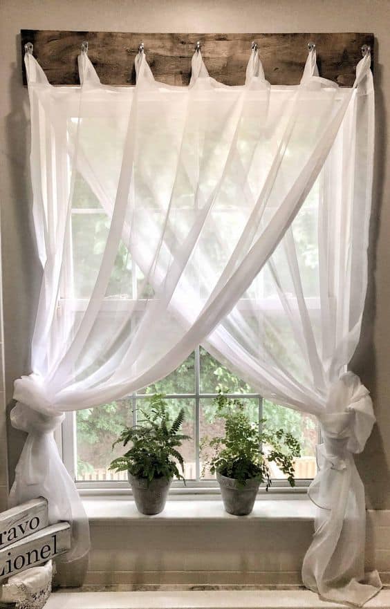 Rustic Farmhouse Window Treatment