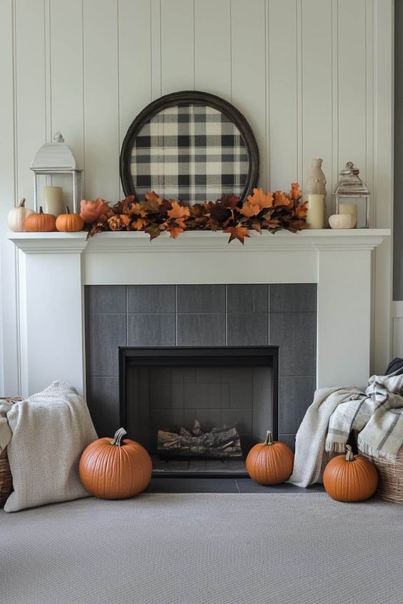 Simple Cozy Fall Fireplace Style