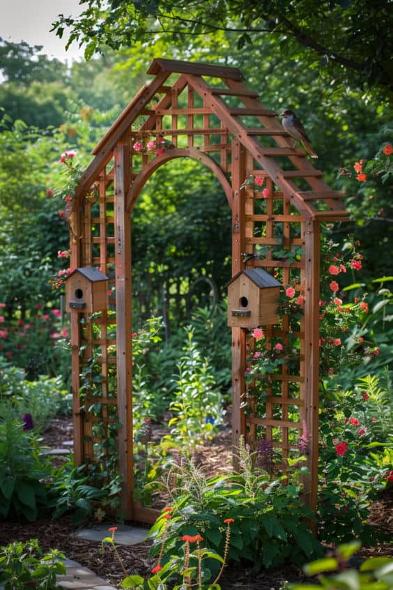 Charming Birdhouse Garden Arch