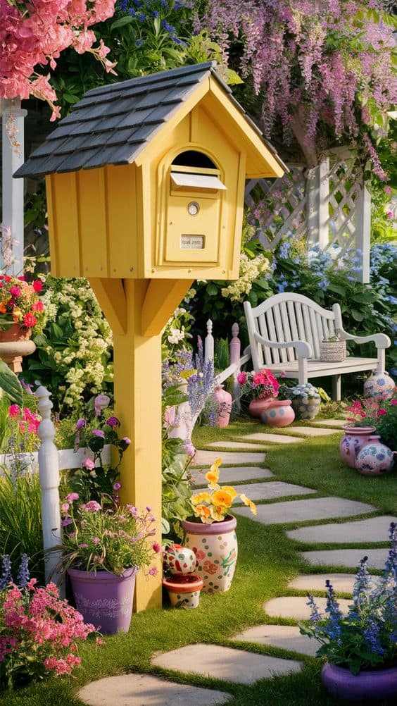 Bright Cottage Mailbox Charm