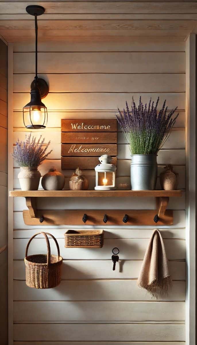 Rustic Welcome Shelf