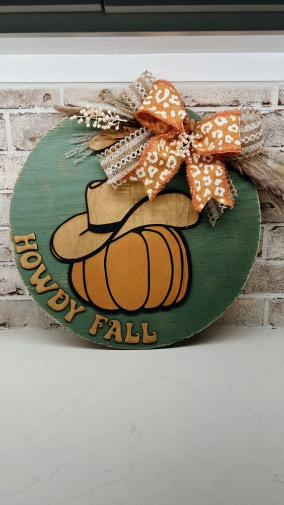 Rustic Pumpkin Cowboy Welcome