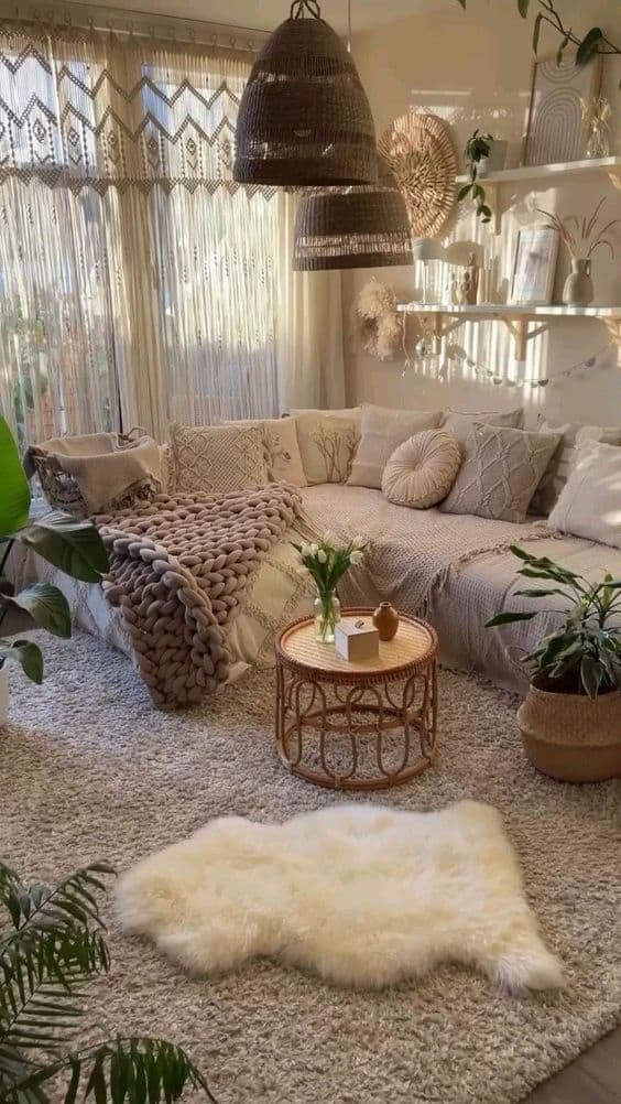 Cozy Neutral Boho Nook