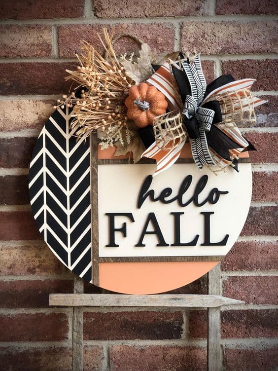 Chic Autumn Door Sign