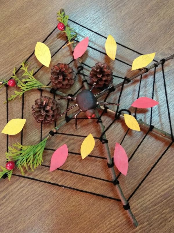 Whimsical Fall Spiderweb Decor