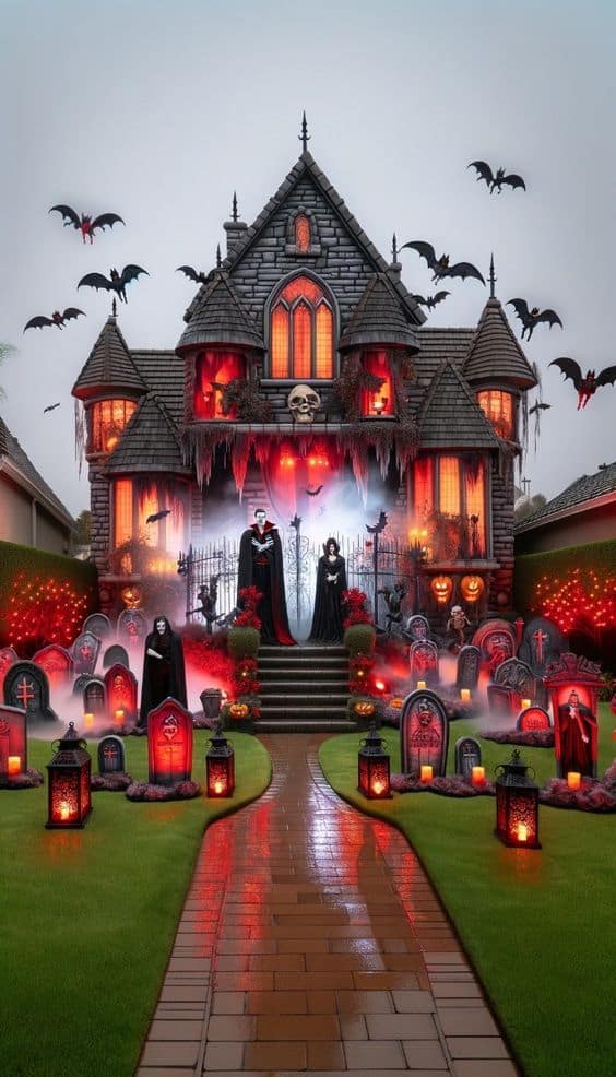 Gothic Vampire Castle Halloween Spectacle