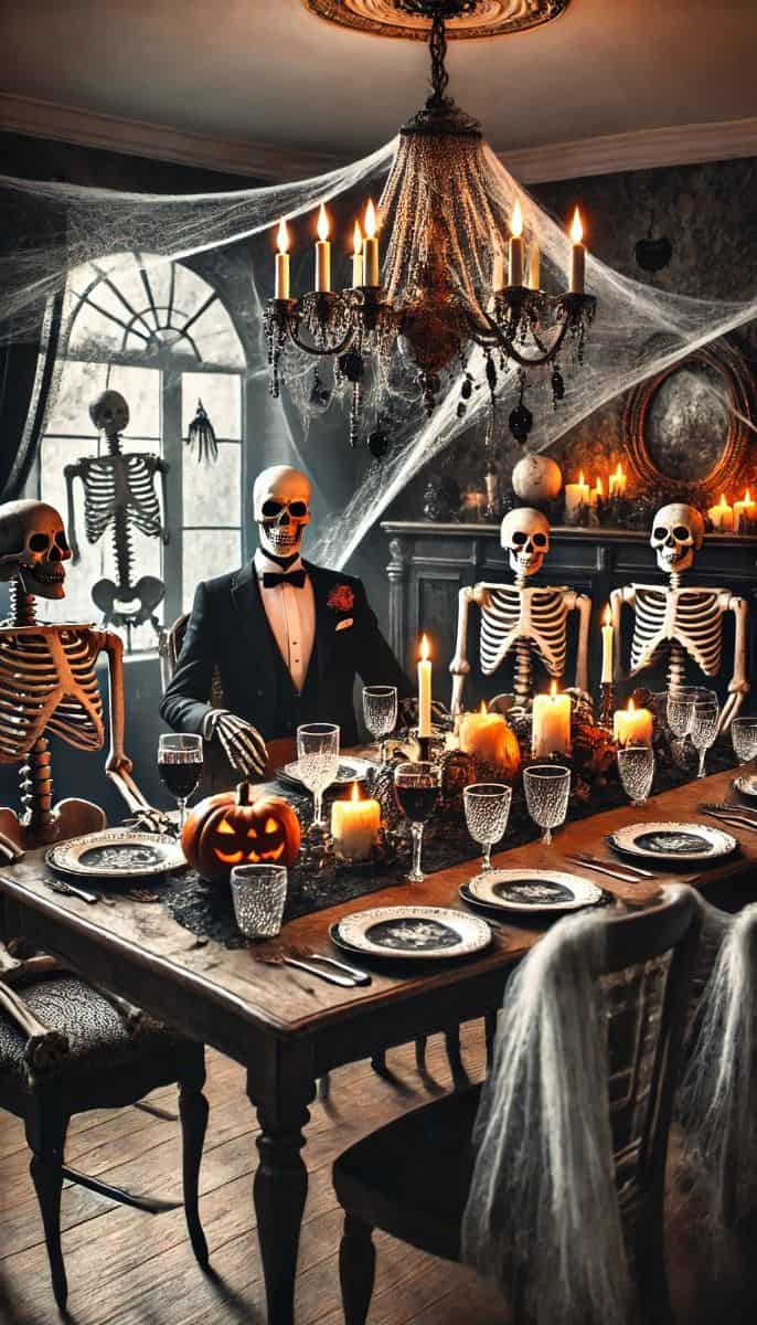 Ghoulish Skeleton Dinner Party Halloween