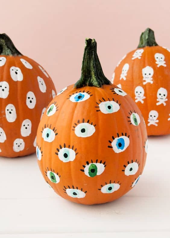 Quirky Eye-Popping Pumpkin Trio