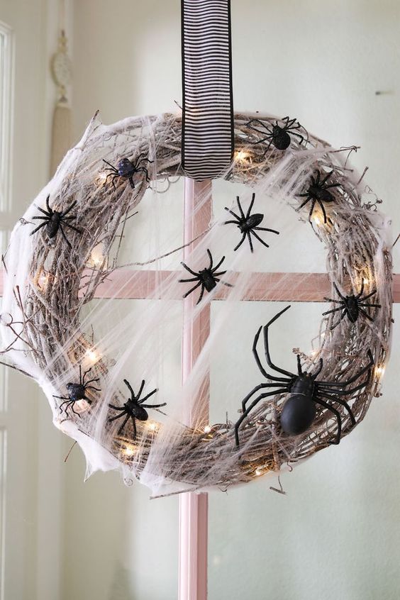 Eerie Spider Web Wreath