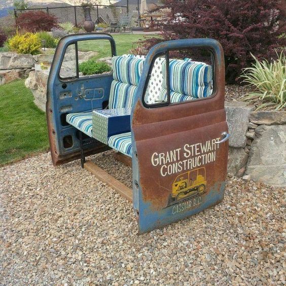 Vintage Truck Door Bench