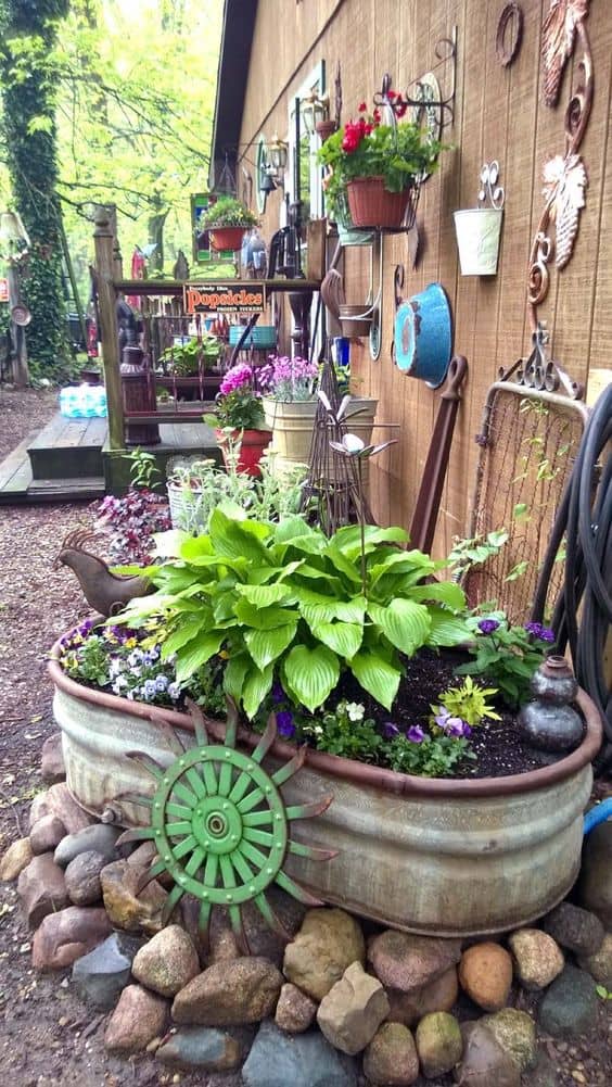 Rustic Tub Rock Haven