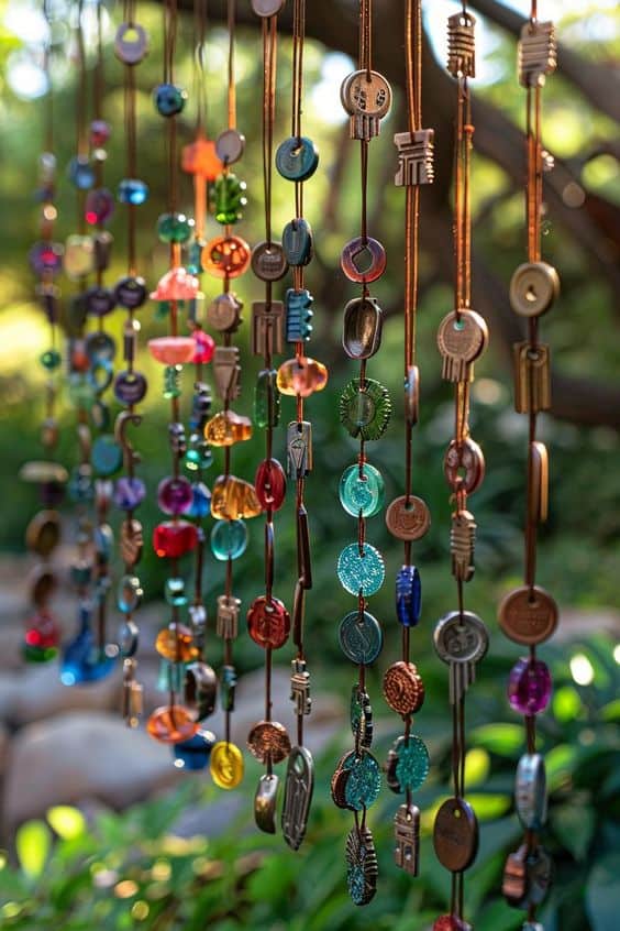 Colorful Key Wind Chimes