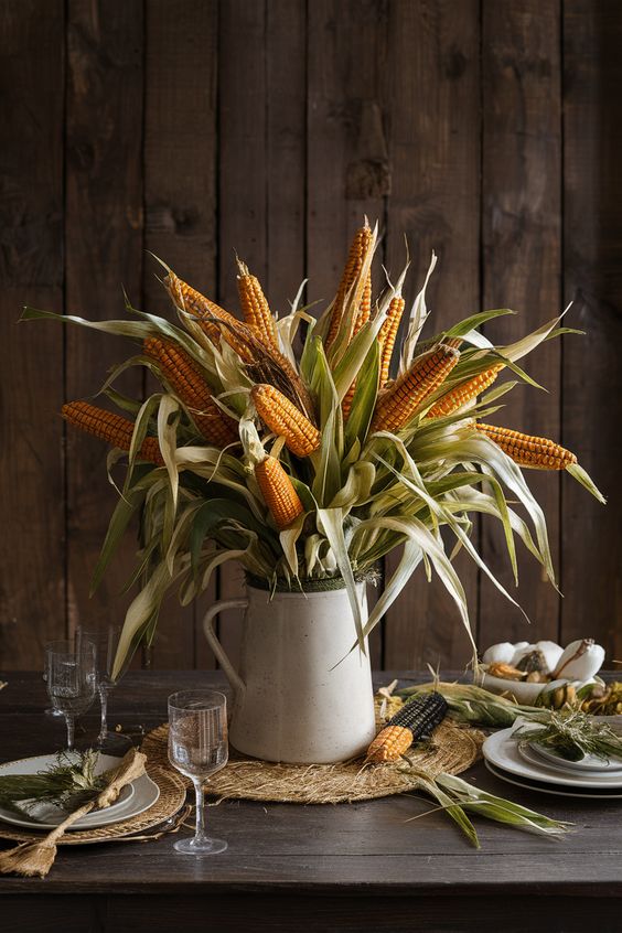 Stunning Dried Corn Centerpiece