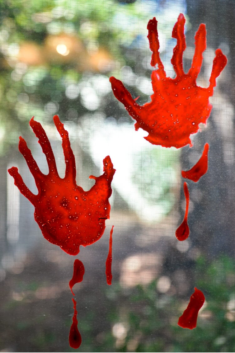 Gruesome Bloody Handprint Window Clings