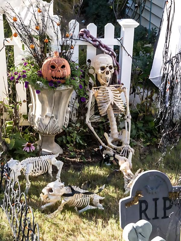 Bone-Chilling Skeleton Garden Halloween Fence