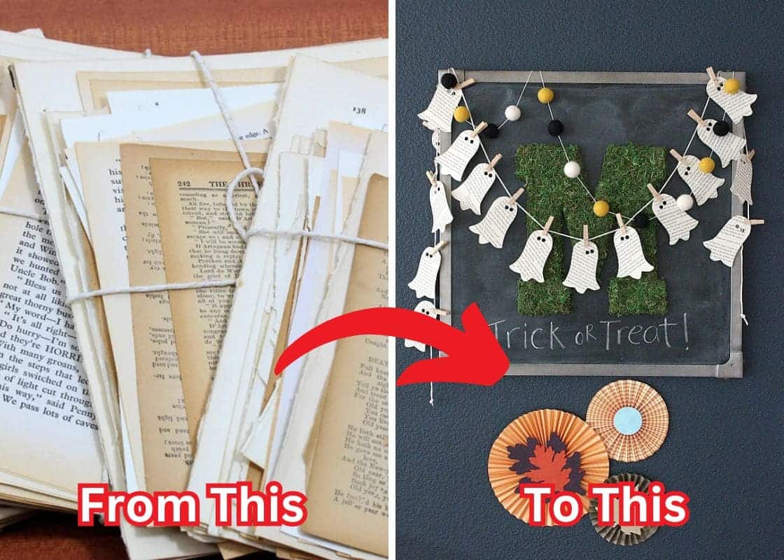 5 Steps to Create Your Own Spooky Book Page Ghost Garland